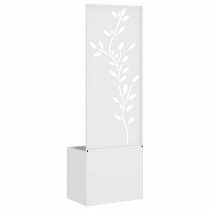 Garden Privacy Screen White 50 x 150 cm Cold-rolled steel