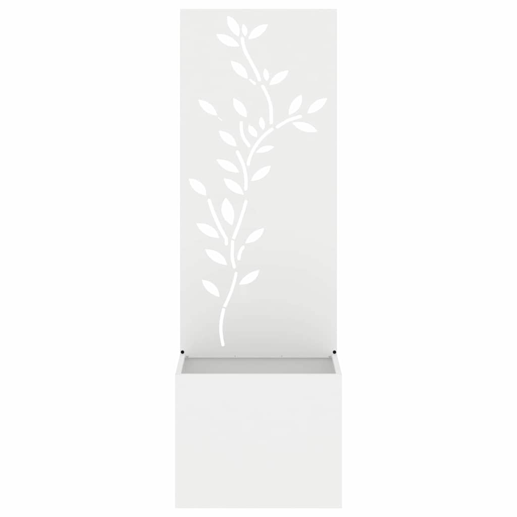 Garden Privacy Screen White 50 x 150 cm Cold-rolled steel