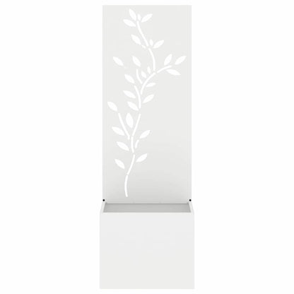 Garden Privacy Screen White 50 x 150 cm Cold-rolled steel