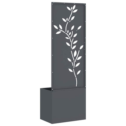 Garden Privacy Screen Floral Anthracite 50 x 32 x 150 cm