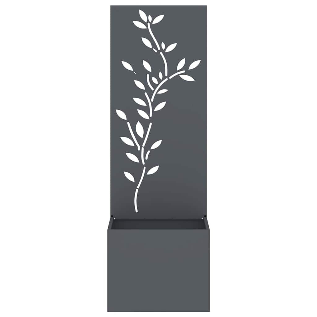 Garden Privacy Screen Floral Anthracite 50 x 32 x 150 cm
