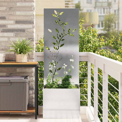 Garden Privacy Screen Sliver 50 x 32 x 150 cm Stainless steel