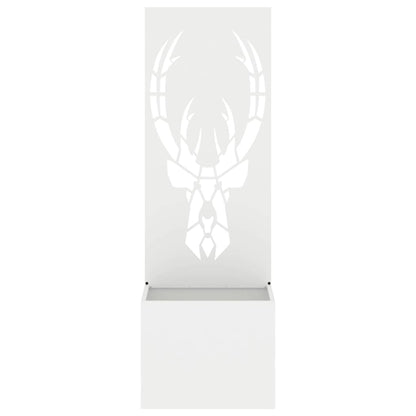 Garden Privacy Screen White 50 x 150 cm Cold-rolled steel