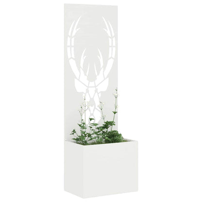 Garden Privacy Screen White 50 x 150 cm Cold-rolled steel