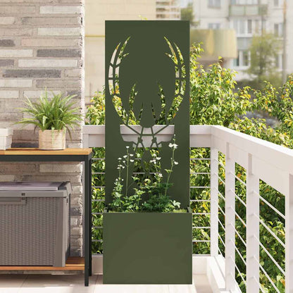 Garden Privacy Screen Olive green 50 x 150 cm Cold-rolled steel