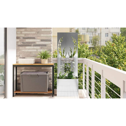 Garden Privacy Screen Silver 50 x 150 cm Galvanised steel