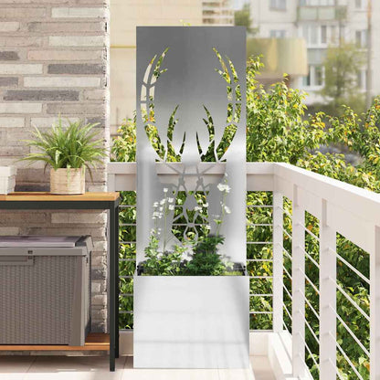 Garden Privacy Screen Silver 50 x 32 x 150 cm Galvanised steel