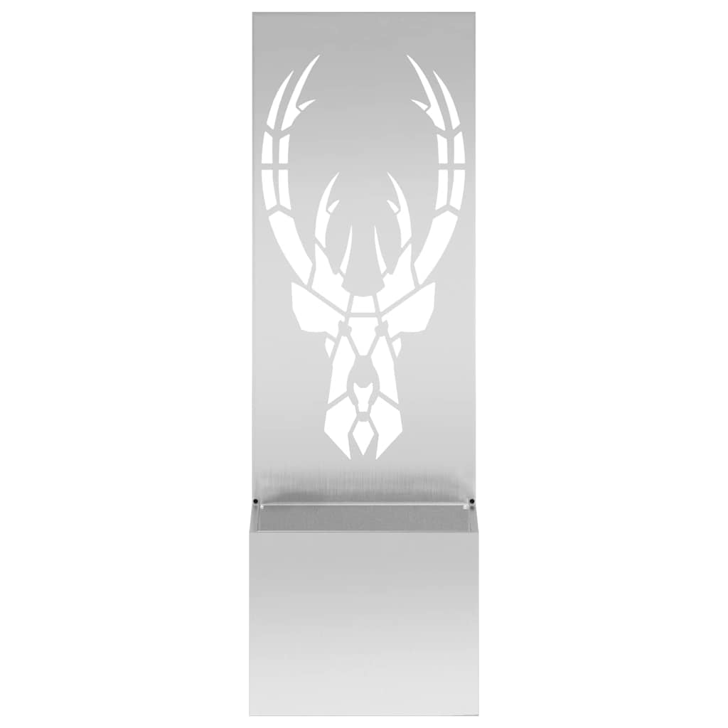 Garden Privacy Screen Silver 50 x 32 x 150 cm Galvanised steel