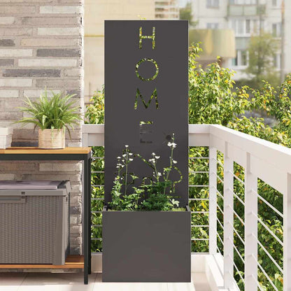 Garden Privacy Screen Black 50 x 150 cm Cold-rolled steel