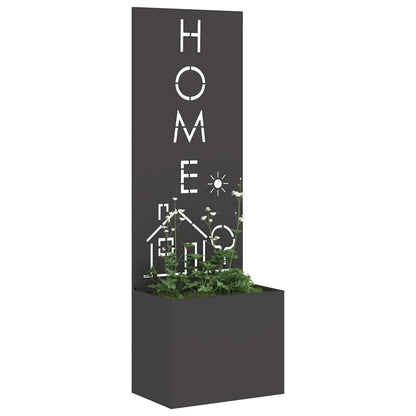 Garden Privacy Screen Black 50 x 150 cm Cold-rolled steel