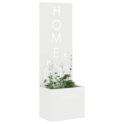Garden Privacy Screen White 50 x 150 cm Cold-rolled steel