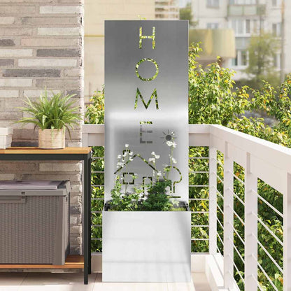 Garden Privacy Screen Silver 50 x 32 x 150 cm Galvanised steel