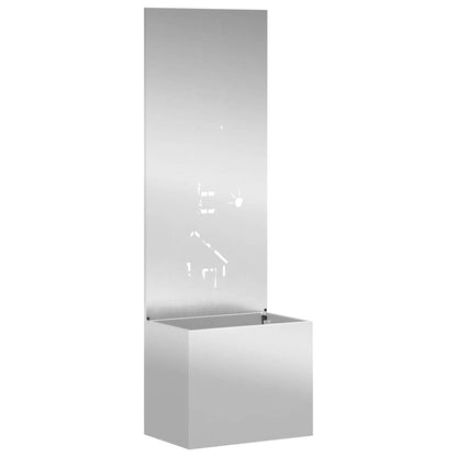 Garden Privacy Screen Silver 50 x 150 cm Galvanised steel