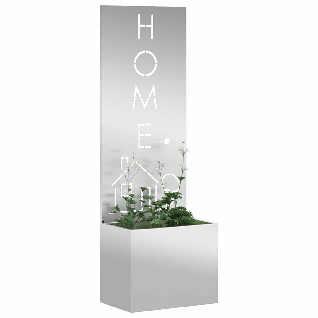 Garden Privacy Screen Silver 50 x 32 x 150 cm Galvanised steel