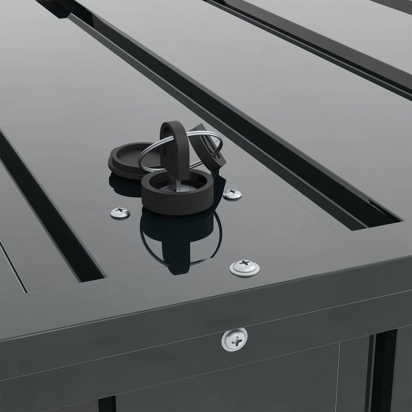 Garden Storage Box Black 101 x 56.5 x 50 cm Steel