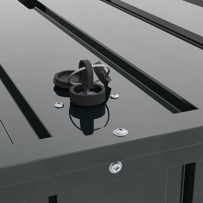 Garden Storage Box Black 101 x 56.5 x 50 cm Steel