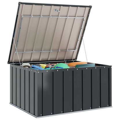 Garden Storage Box Black 101 x 82 x 50 cm Steel