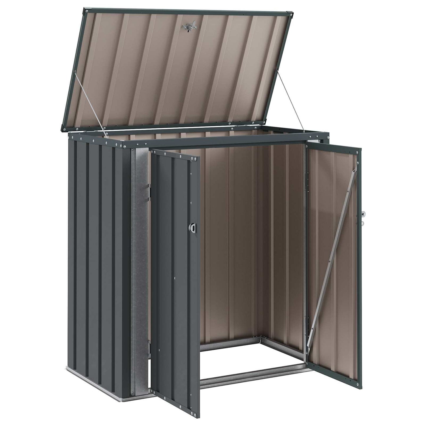 Garden Storage Box Black 101.5 x 57 x 100.5 cm Steel