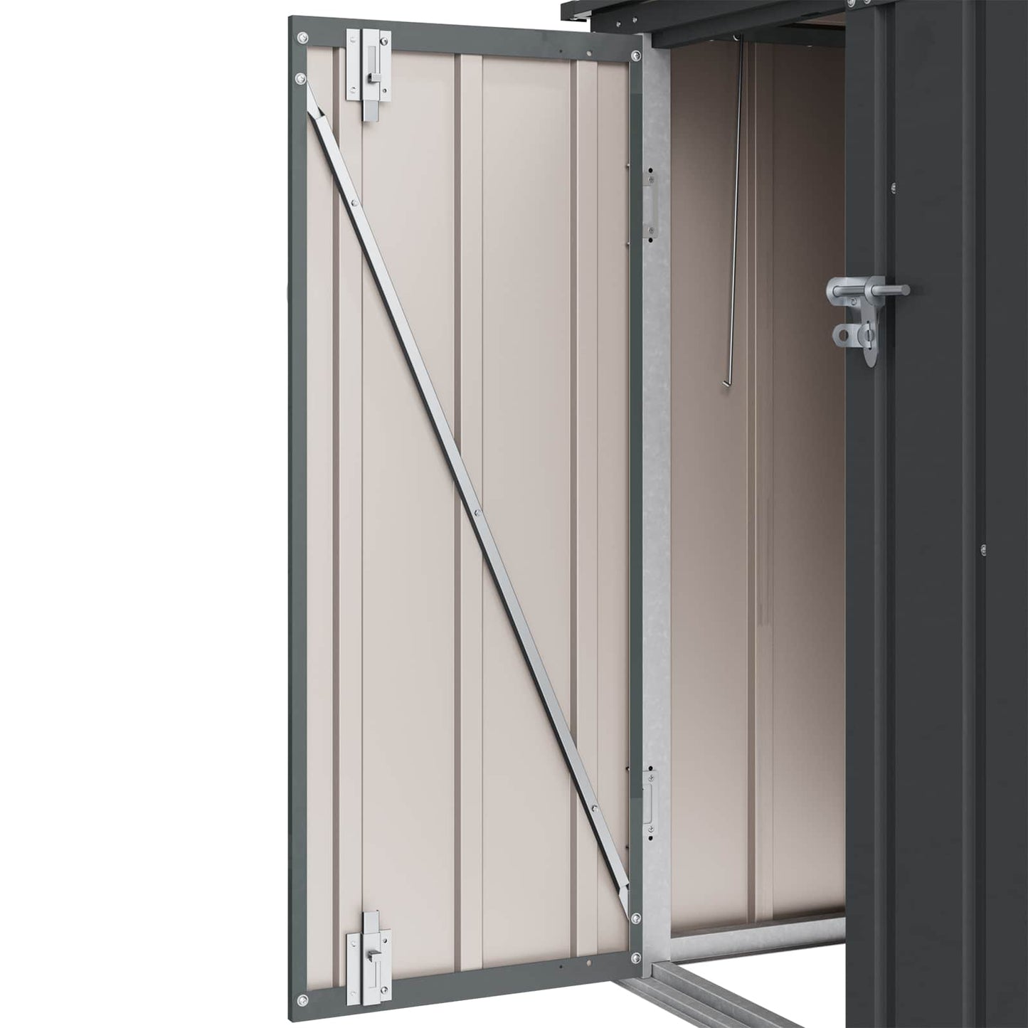 Garden Storage Box Black 101.5 x 107 x 100 cm Steel