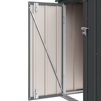 Garden Storage Box Black 101.5 x 107 x 100 cm Steel