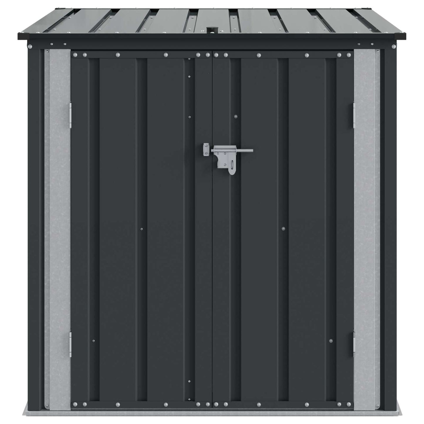 Garden Storage Box Black 101.5 x 107 x 100 cm Steel