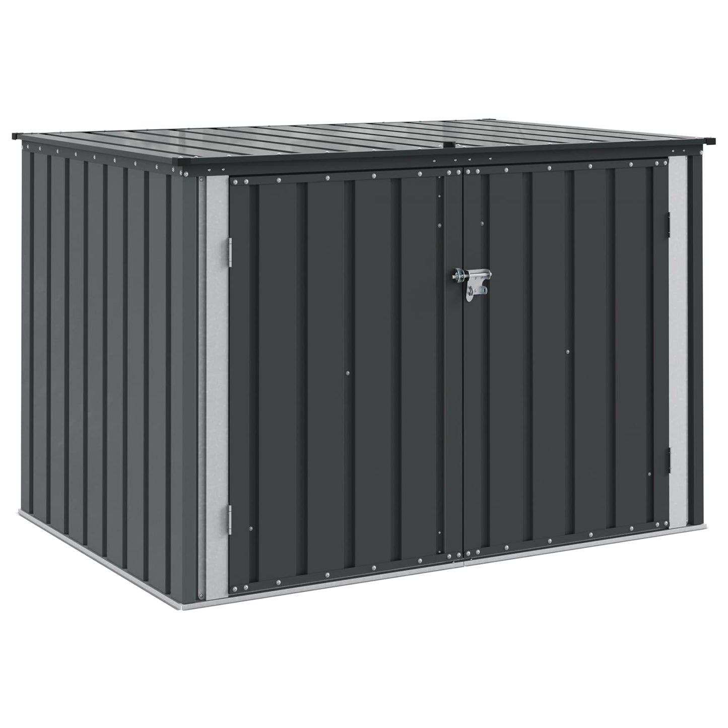 Garden Storage Box Black 151.5 x 107 x 100 cm Steel