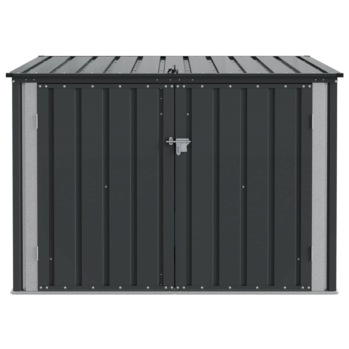 Garden Storage Box Black 151.5 x 107 x 100 cm Steel