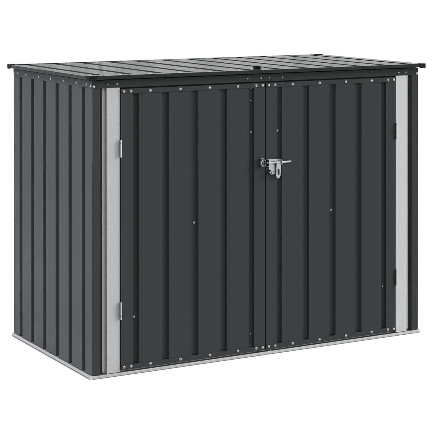 Garden Storage Box Black 151.5 x 82 x 110.5 cm Steel