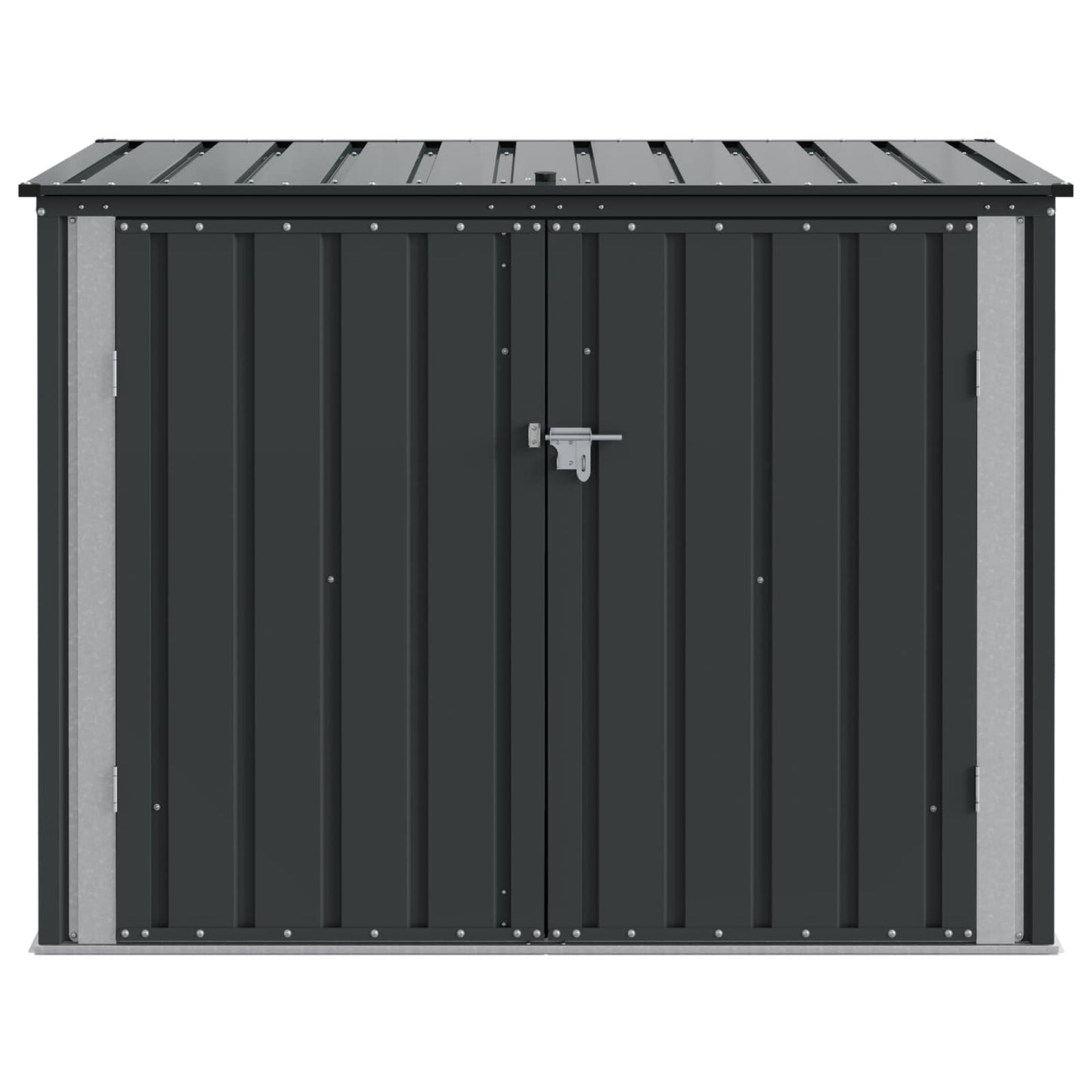 Garden Storage Box Black 151.5 x 82 x 110.5 cm Steel
