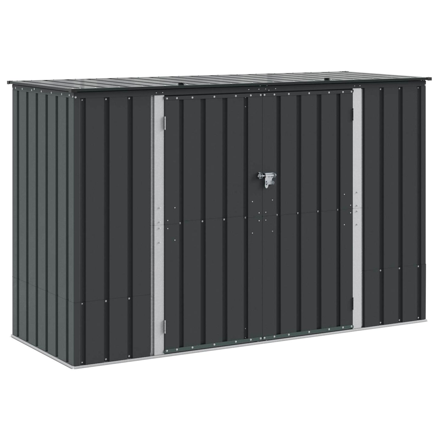Garden Storage Box Black 214 x 82 x 132 cm Steel