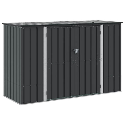 Garden Storage Box Black 214 x 82 x 132 cm Steel