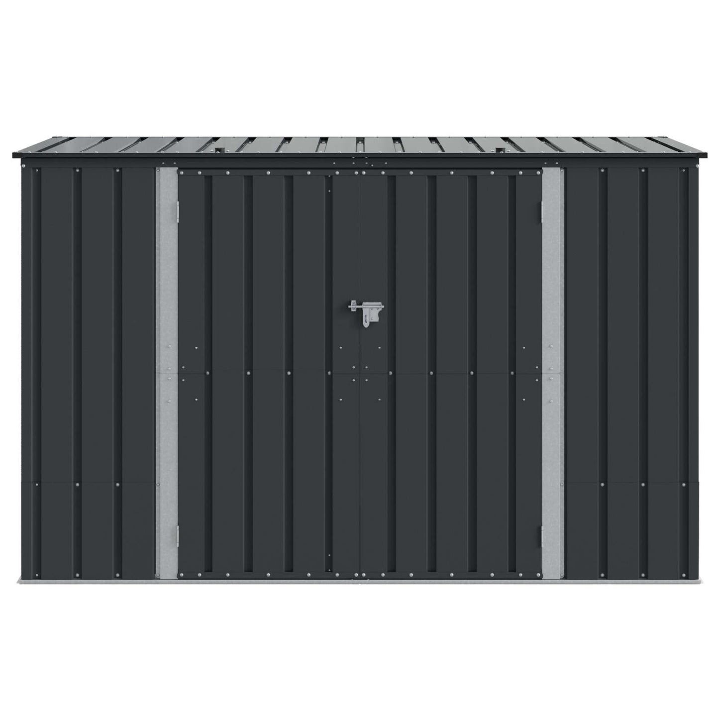 Garden Storage Box Black 214 x 82 x 132 cm Steel