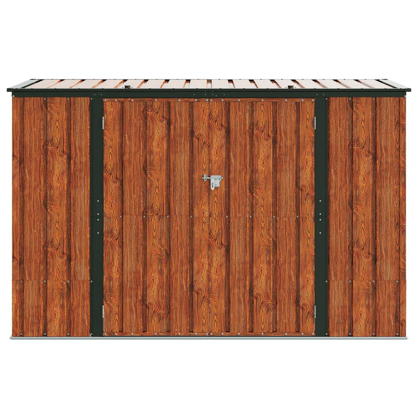 Garden Storage Box Brown 214 x 82 x 132 cm Steel