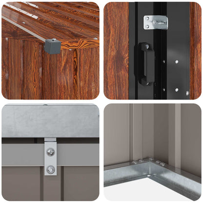 Garden Sheds Brown 137 x 81 x 180 cm Metal