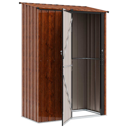Garden Sheds Brown 140.5 x 74 x 200 cm Metal