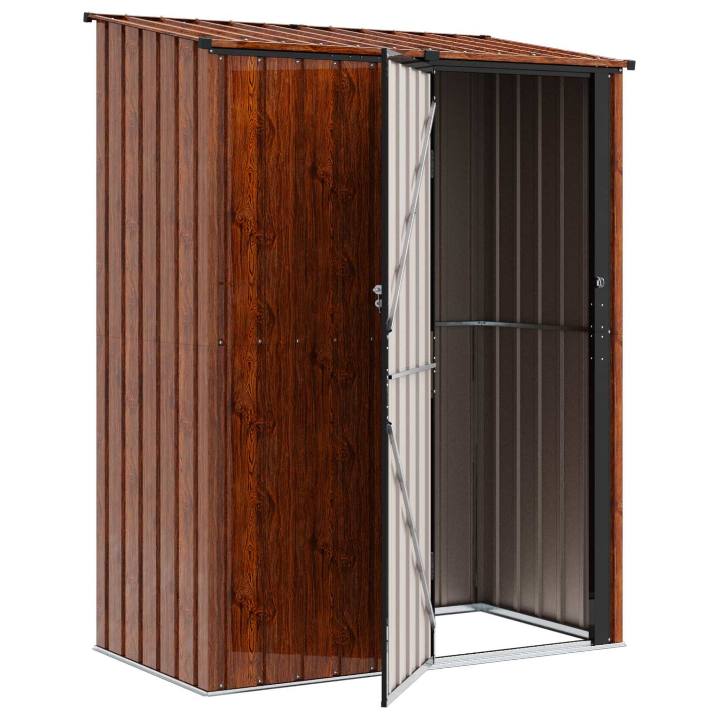 Garden Sheds Brown 153.5 x 86 x 200 cm Metal