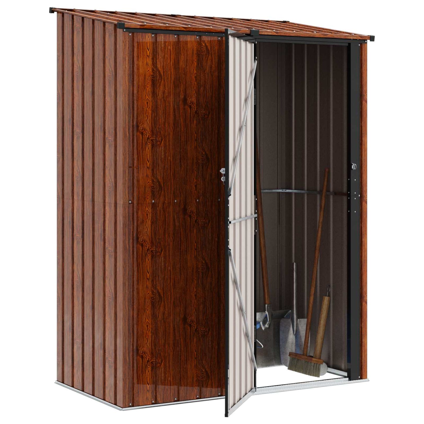 Garden Sheds Brown 153.5 x 86 x 200 cm Metal