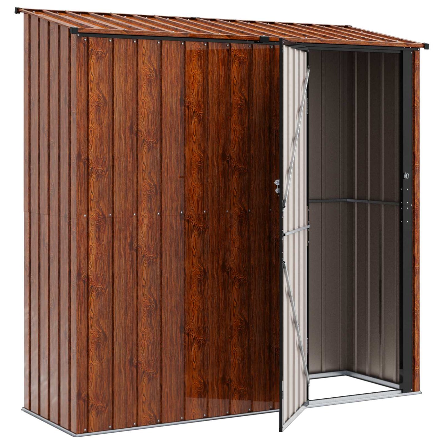 Garden Sheds Brown 203.5 x 73 x 200 cm Metal