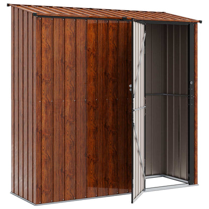 Garden Sheds Brown 203.5 x 73 x 200 cm Metal
