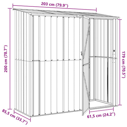 Garden Sheds Anthracite 203 x 85.5 x 200 cm Metal