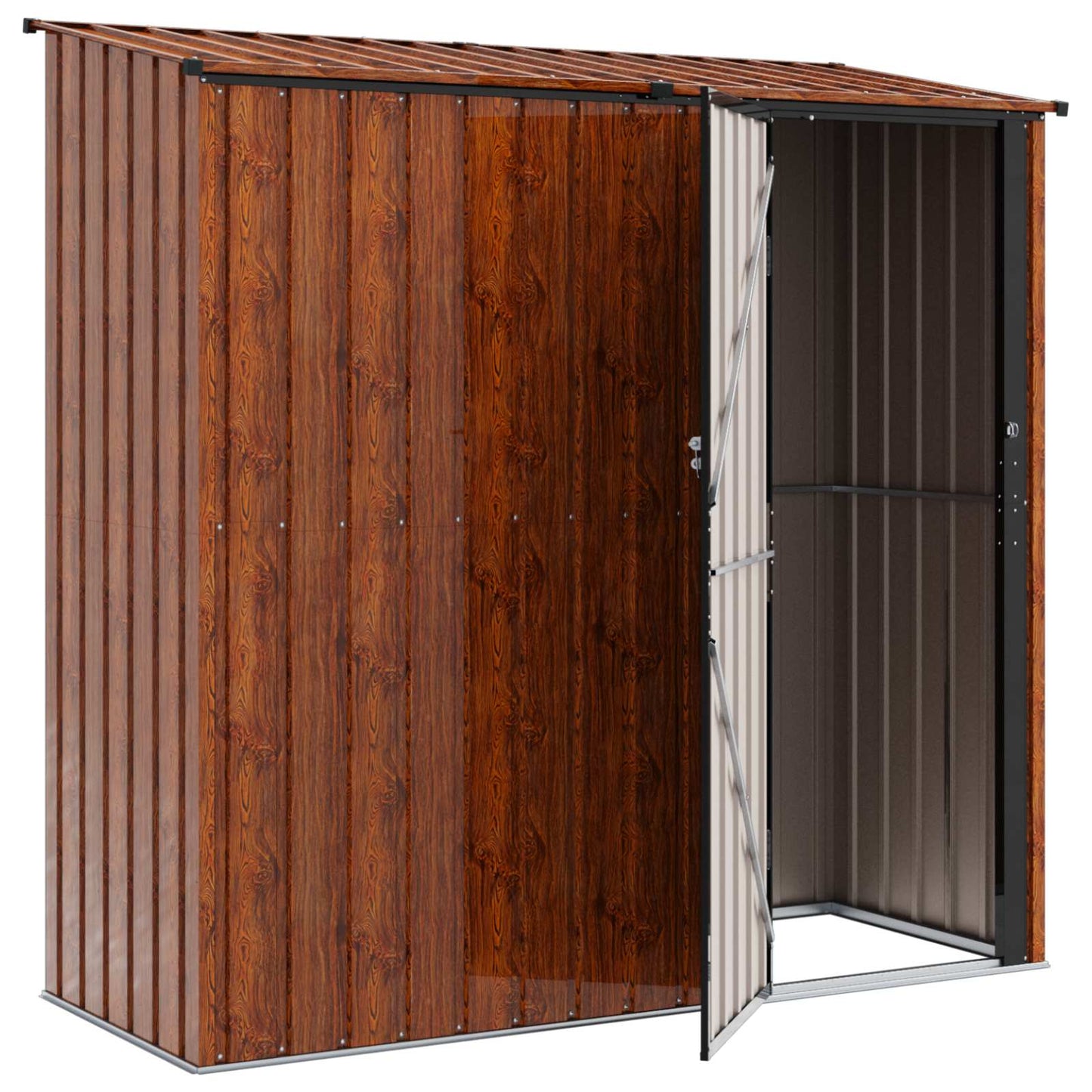Garden Sheds Brown 203 x 85.5 x 200 cm Metal