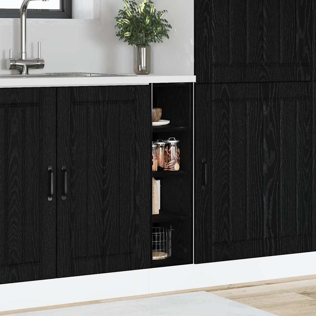 Kitchen Base Cabinet with Shelf Black oak 20 x 44.5 x 81.5 cm