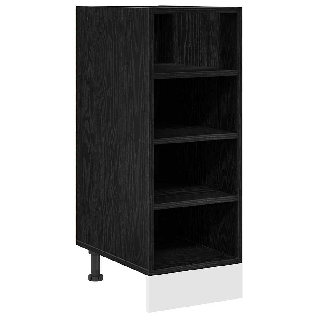Kitchen Base Cabinet with Shelf Black oak 30 x 44.5 x 81.5 cm
