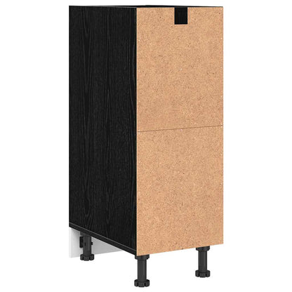 Kitchen Base Cabinet with Shelf Black oak 30 x 44.5 x 81.5 cm