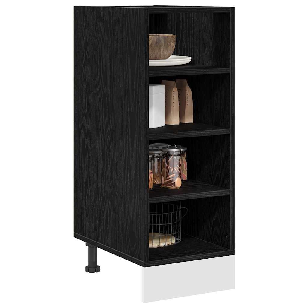 Kitchen Base Cabinet with Shelf Black oak 30 x 44.5 x 81.5 cm
