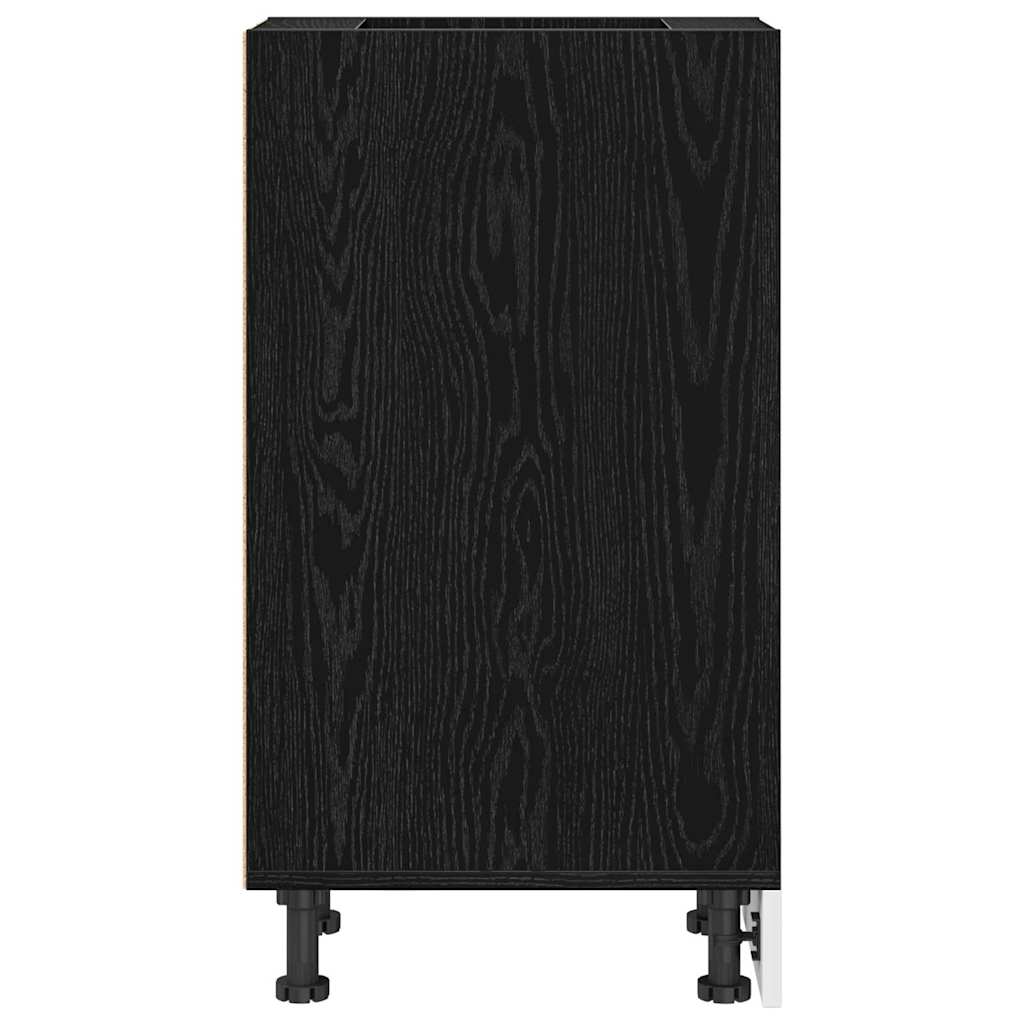 Kitchen Base Cabinet with Shelf Black oak 30 x 44.5 x 81.5 cm