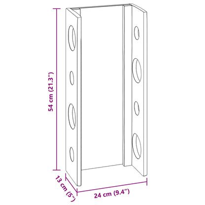 Rack Brown 24 x 13 x 54 cm Solid Mahogany Wood