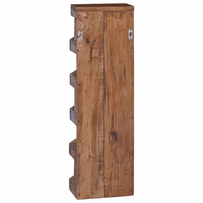 Wine Rack Natural 24 x 14 x 80 cm Solid Mahogany Wood