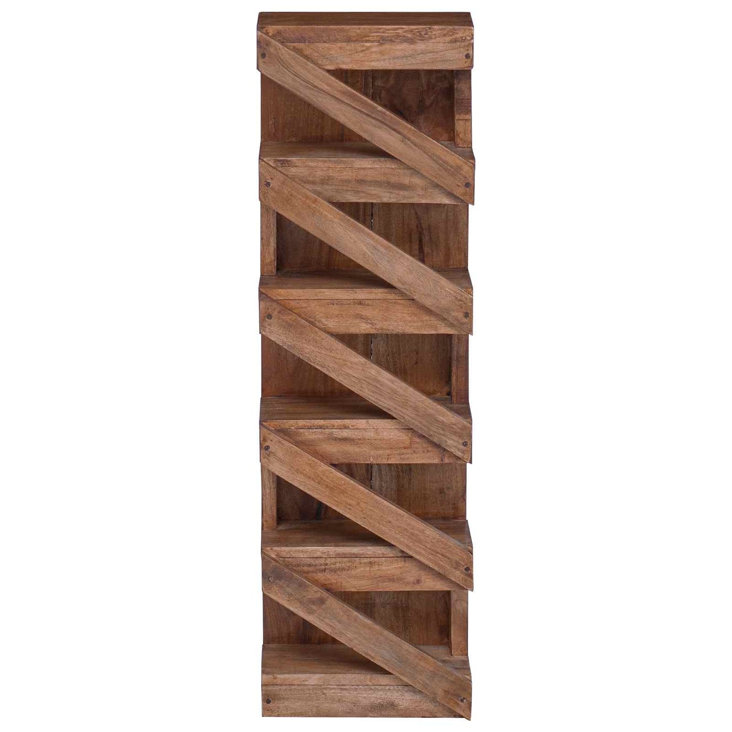 Wine Rack Natural 24 x 14 x 80 cm Solid Mahogany Wood