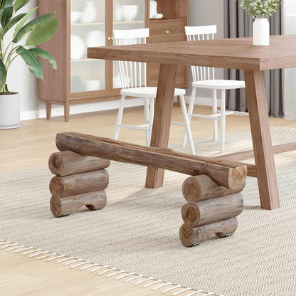 Bench Natural 110 x 30 x 34 cm Solid Teak Wood
